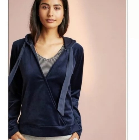 Anthropologie Tops - ANTHROPOLOGIE SATURDAY SUNDAY Velour Hoodie